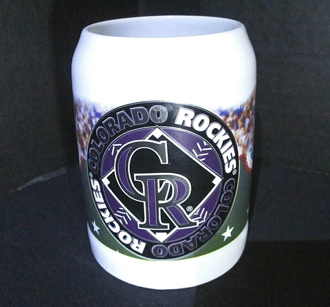 Colorado Rockies 1997 Beer Mug, Stein, MLB Major League Baseball 5 1/4" Tall Cover