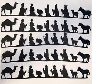 5 NATIVITY BORDER papel cartucho adornos troquelados álbum de recortes / fabricación de tarjetas - Imagen 1 de 3
