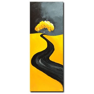 NOVAARTE Acryl Bild Gemälde Baum Abstrakt Malerei Kunst Modern Wald Weg ORIGINAL - Bild 1 von 7