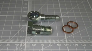 1/2" BANJO FOR 8MM (5/16") HOSE 1/2" x 20 TPI UNF BOLT FUEL OIL IN  PLATED STEEL - Zdjęcie 1 z 1