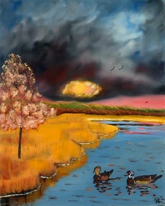 "Pareja"" - Firmado ""Original"" Giclee (acrílico) (LTD) por Yelena Berzon - Imagen 1 de 1