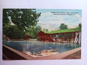 Branson Missouri 1949 Postkarte Sammy Lake Resort Lake Taneycomo Pool - Bild 1 von 2
