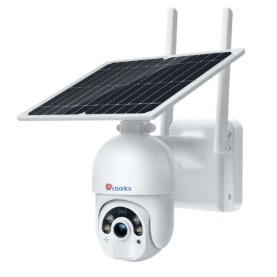 Ctronics 2MP 3G/4G Pan Tilt Outdoor Wireless Solar Überwachungskamera PTZ Kamera - Bild 1 von 4