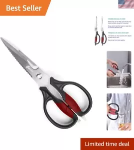 Utility Kitchen Scissors with Comfortable Grip - Perfect for Food Prep and More - Picture 1 of 8