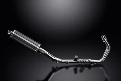 Honda CBR500R CB500F CB500X 13-18 Full Exhaust 2-1 14" Oval Carbon Muffler - Image 1 of 4