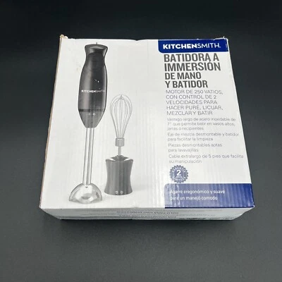 NEW Kitchen Smith Immersion Blender With Whisk Black PUREE BLEND MIX & WHIP - Image 1 of 2