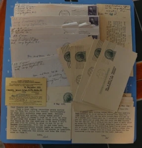1951 Camp Lejeune NC Letter Postcard Correspondence Lot Lawrenceville NJ Grad. - Picture 1 of 6