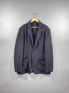 Ermenegildo Zegna ZZegna Men's Dark Indigo Blue 100% PURE LINEN Sport Coat Sz 52 - Picture 1 of 16