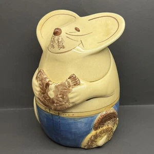 MOUSE COOKIE JAR Cookies Blue Jeans LARGE Keramik N S Gustin - Bild 1 von 22