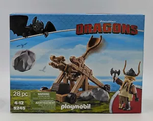 PLAYMOBIL 9245 Dragons Grobian con catapulta dragones domesticar fácil NUEVO - Imagen 1 de 10