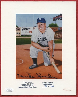 Duke Snider JSA Authenticated Autographed Matted 5x7" Photograph !!!! - Image 1 of 2