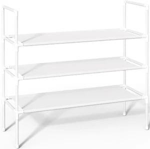 Shoe Rack with Non-Woven Fabric - 3-Tier Shoe Organizer for Closet, Garage, Corr - Picture 1 of 12