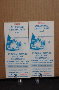 1974 Riverside Grand Prix & IROC Complete Unused Ticket  Auto Racing - Picture 1 of 2