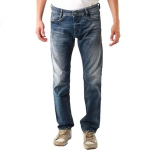 DIESEL AKEE 0853Y WASH Men's REGULAR SLIM TAPERED Denim Jeans Blue RRP £140 - Picture 1 of 7