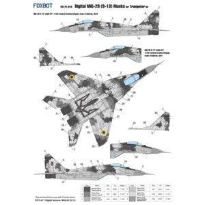 Masks for digital of MiG-29 9-13 Ukrainian Air Force FOXBOT FM 72-018 Scale 1:72 - Picture 1 of 24