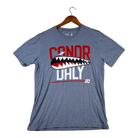 Men's Gray Ed Carpenter Racing Shirt Conor Daly Indycare #20 Air Force Bomb sz L Cover