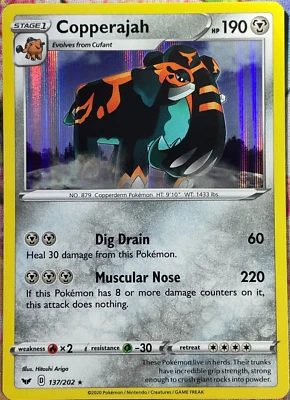 Copperajah Holo Rare - 137/202 - Sword & Shield Base Pokemon 2020 - Image 1 of 3