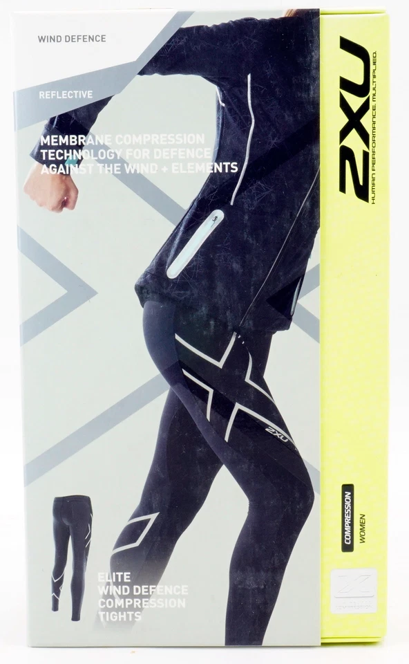 2XU Elite Wind Defence Compression Tights Women's XS Black Reflective - Image 1 of 1