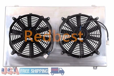 Cubierta de radiador de aluminio y ventilador de 2 * 12" para camioneta Chevy personalizada - 17" H x 28 1/4" W Foto 1 de 4