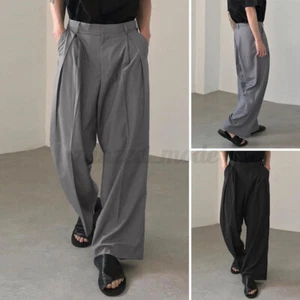 Pantalones sueltos para hombre Pantalones de carga de pierna ancha Festival Hippie Informal Pantalones de combate - Imagen 1 de 13
