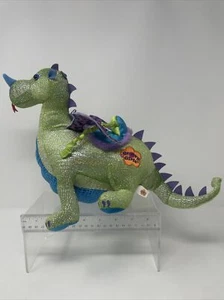 Rare Groovy Girls Draden Dragon Manhattan Toys Sparkly Green Leopard Print Wings - Foto 1 di 10