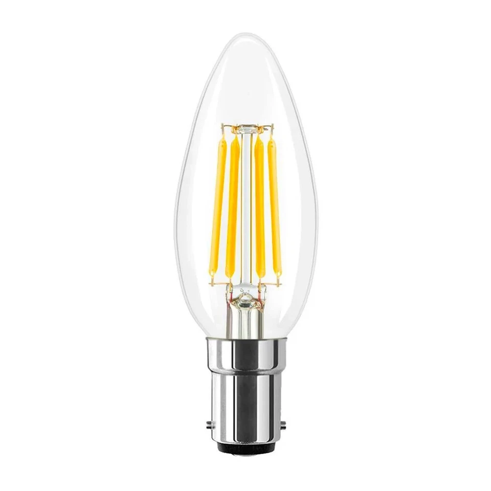 1x 3W LED Filament Clear Candle Light Bulbs, SBC, B15 B15d Lamps - Image 1 of 1