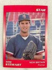 1989 STAR CO. Minor League Baseball Card#136-TITO STEWART, New Britain Red Sox
