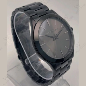 New Michael Kors MK8507 Slim Runway Black Dial Steel Quartz Men's Fashion Watch - Picture 1 of 7