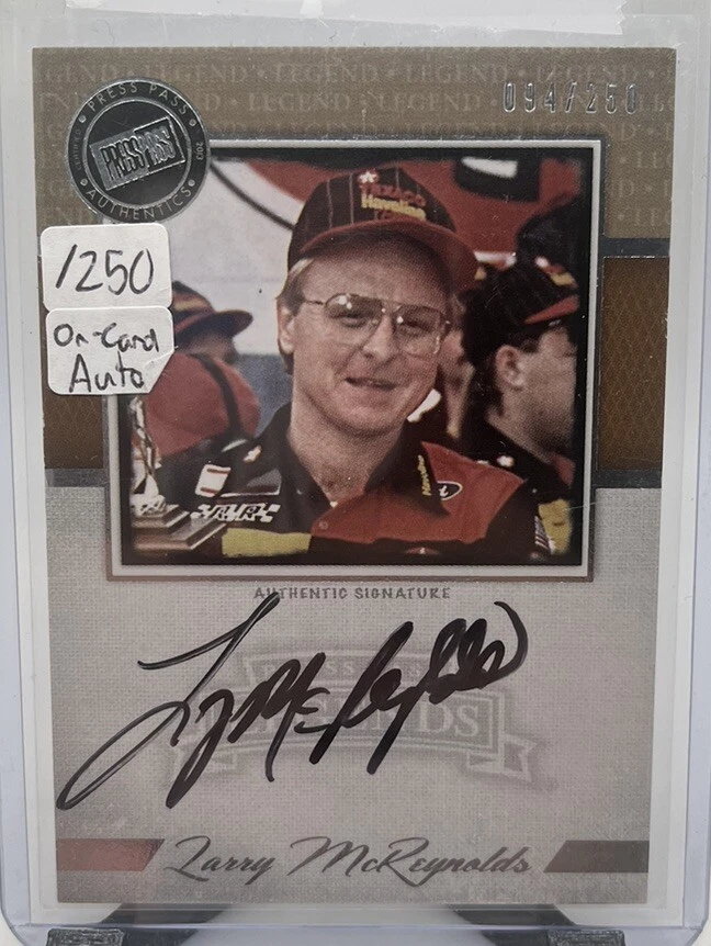 Larry McReynolds /250 2013 Press Pass Legends autograph auto LG-LM Racing NASCAR - Image 1 of 2
