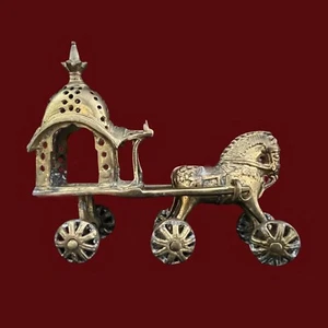 19th Century Brass Indian Temple Chariot Horse Toy - Picture 1 of 4