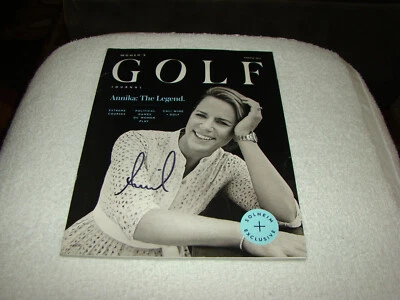 Revista de diario de golf para mujer firmada a mano por Annika Sorenstam LPGA verano 2017 Foto 1 de 4