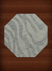 Blue Swirls Lines Stripes Transitional Area Rug Animal Print DV2 - Picture 1 of 35