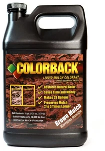 COLORBACK Mulch Colorant Lawn 1 Gallon Brown Color Covering Up To 12,800 Sq Ft - Picture 1 of 12