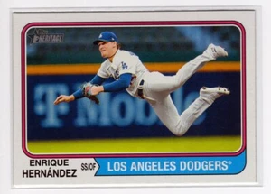 2023 Topps Heritage High Numbers Enrique Hernandez 723 SHORT PRINT LA Dodgers - Picture 1 of 2
