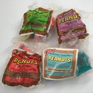 1989 Peanuts Farmer Series McDonalds Happy Meal Toys Complete Set of 4 NEW - Picture 1 of 6