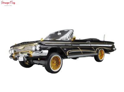 Sunstar 2110 1:18 1961 Chevrolet Impala Open Convertilbe Lowrider Black — 第 1/4 张图片