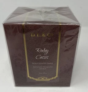 D.L. & Co. Signature Ruby Cassis Oval Candle 9oz New In Box - Picture 1 of 4