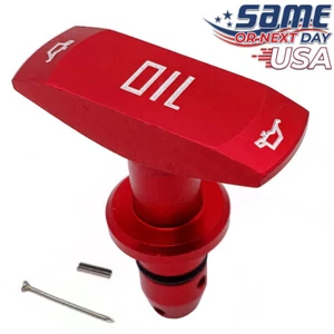 RED Billet Oil Dipstick Handle For Ford MOST Dodge Chrysler Jeep RAM V8 Engines - Bild 1 von 5