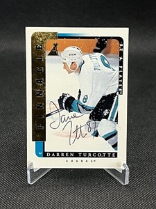 1996-97 Pinnacle Be a Player Autographs Darren Turcotte Auto San Jose Sharks #70