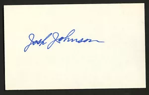 Josh Brute Johnson d1999 signed autograph 3x5 Negro League Homestead Grays NL35 - Picture 1 of 1
