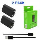 2er-Pack für offizielles Microsoft Xbox One Controller Play and Charge Kit 1400mAh