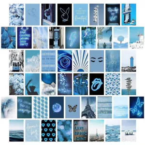 50 piezas Cartel Postal Arte Callejero Foto Estética Azul Cielo Collage de Pared Graffiti - Imagen 1 de 2