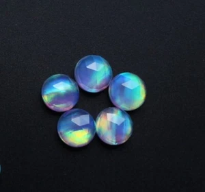 Opal Rose Cut Gemstone Opal BBY Pink Doublet Round Shape Lot Loose Gemstone 12MM - Picture 1 of 3