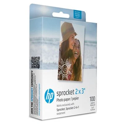 100 Pack 2x3 Inch HP Sticky Backed Photo Paper for Sprocket Printers - Image 1 of 4