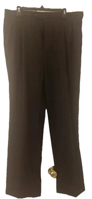 Nuevo con etiquetas Pantalones de Traje Bert Pulitzer 38 x 34 Negro Puños Minorista $100 Mezcla de Lana Foto 1 de 3
