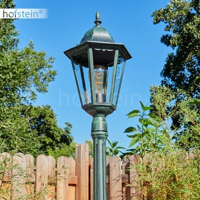 HOFSTEIN Viano Wegeleuchte Außenlampe Außenleuchte Metall/Glas Schwarz-Grün/Klar - Bild 1 von 4