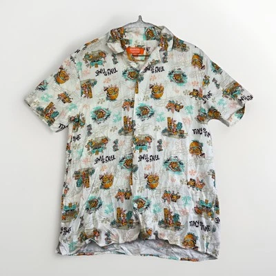 Nickelodeon SpongeBob Squarepants Summer Tropical Hawaiian Shirt Mens Size S Foto 1 de 4