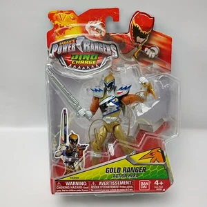 Power Rangers Super Charge Dino Drive Gold Ranger Signed 5" Action Figure New - Picture 1 of 3