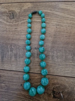 Colliers Ancien Perles En Verre Vintage - Photo 1/3