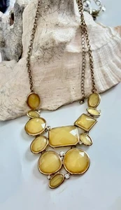 Butter Scotch Asymmetrical Necklace Bohemian - Picture 1 of 3